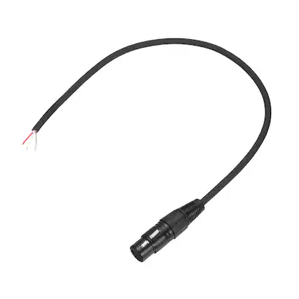 Front. Unique Bargains - Audio Extension Cord XLR Female to Bare Wire Open End Microphone Cable, 3-Pin XLR, for DJ PA Amplifier Subwoofer - Black.