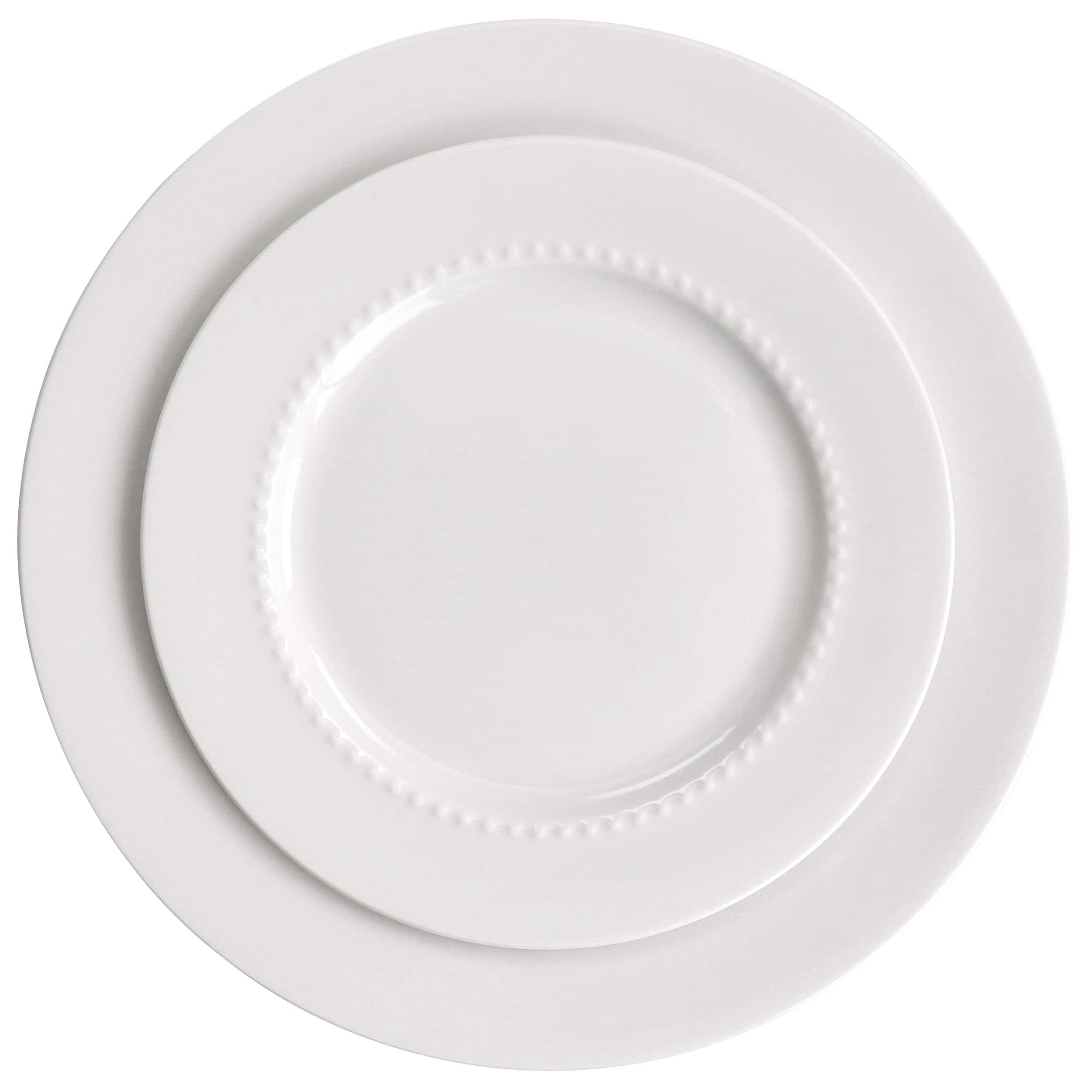 Gibson Elite Embossed Bone China 16 Piece Double Bowl Dinnerware