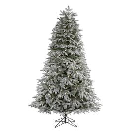 BreeBe - 7' Flk Colorado Fir Xmas Tree Is/Cn 700 MD/MF LEDs & 1455 T - White, Green