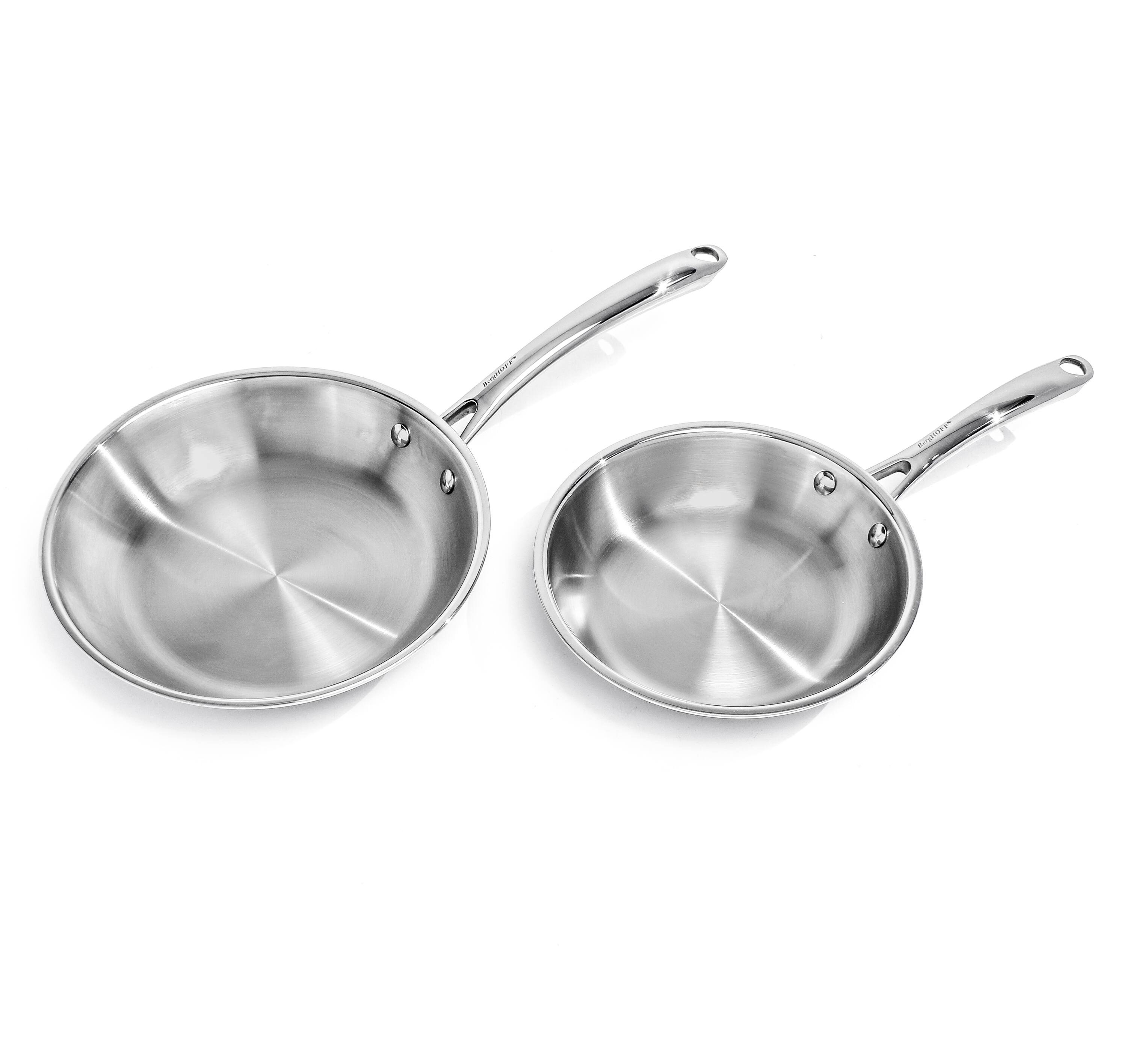 Alt View 4. BergHOFF - BergHOFF Professional Tri-Ply 18/10 Stainless Steel 8'' Fry Pan - Silver.