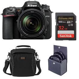 Bundle - Nikon - D7500 DX-format DSLR Camera with AF-S DX NIKKOR 18-140mm f/3.5-5.6G ED VR Lens, with 32GB Memory Card,