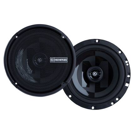 Front. Memphis Car Audio - Memphis Audio PRXS60 Power Reference Series 6.5" 2-Ohm Oversized Shallow 2-Way Speakers With Swivel Tweeters - Black/Gray.