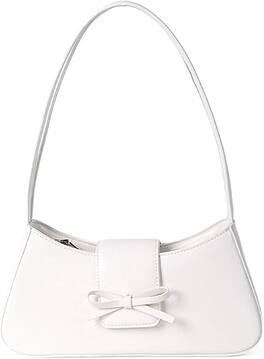 Vulpecula Spade - Shoulder Bag for Women, Hobo Handbags Trendy Y2K Purses Patent Leather Clutch Bag Cute Bow Purse - White
