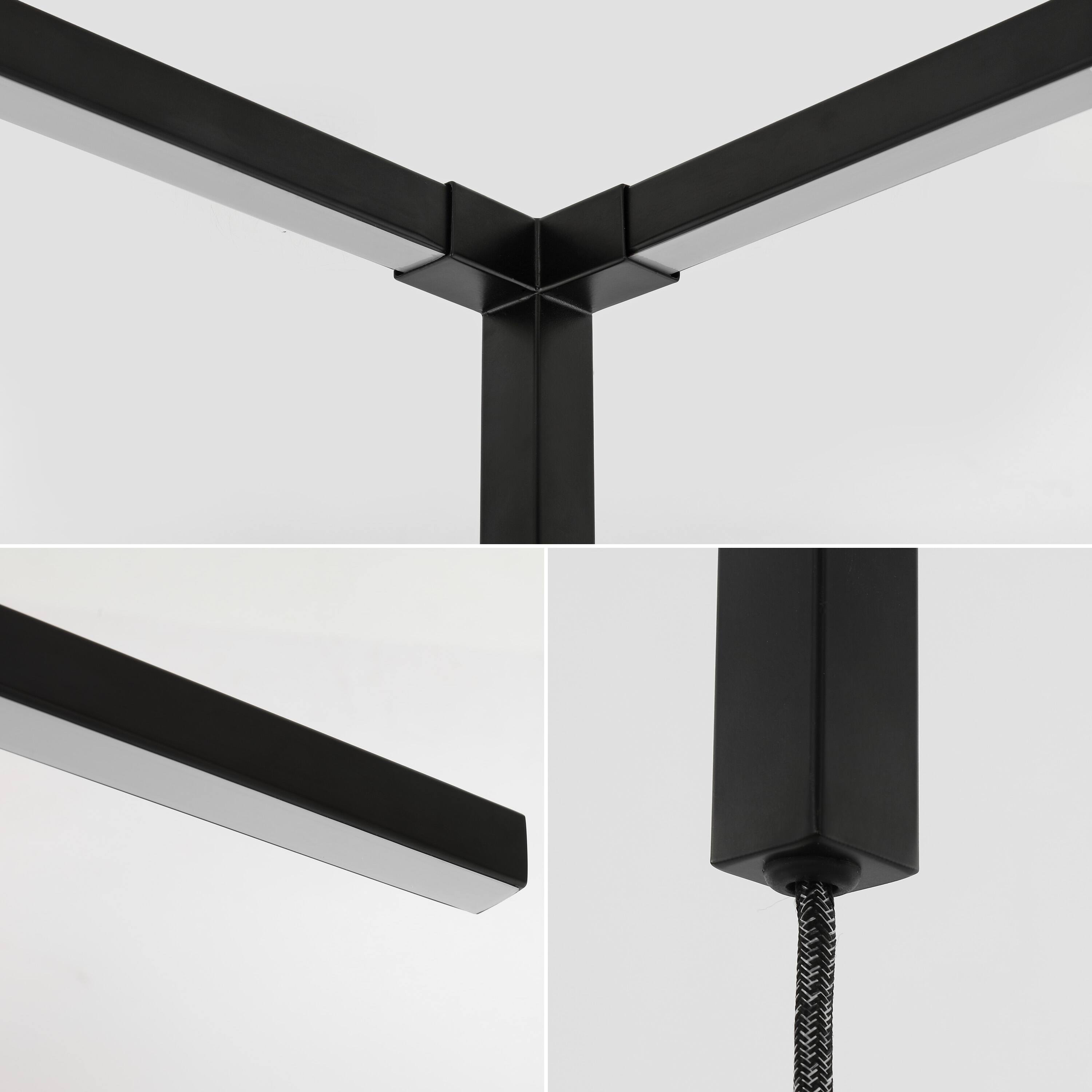 Alt View 5. Jonathan Y - Madsen 18.25" 2-Light Modern Iron Integrated Plug-In LED Sconce for Ceiling Corner with App/Remote Controllers, Black - Black.