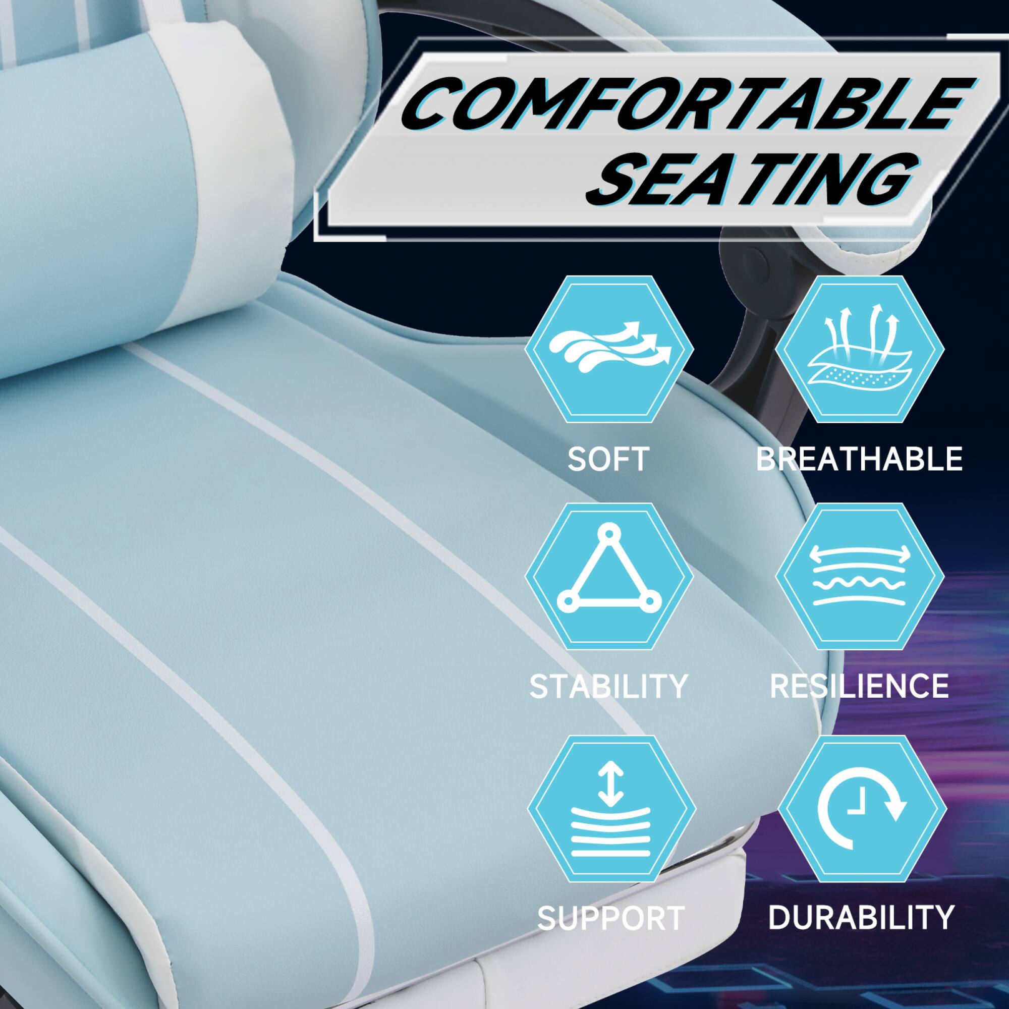 COMFORTABLE SEATING

- SOFT
- BREATHABLE
- STABILITY
- RESILIENCE
- SUPPORT
- DURABILITY