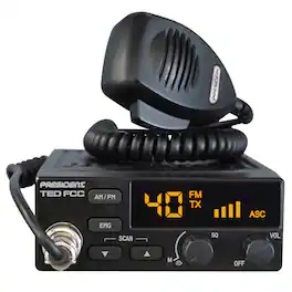 PRESIDENT - Txus004 Ted Fcc 40-channel 12-volt Am/fm Cb Radio, Txus004 - Black