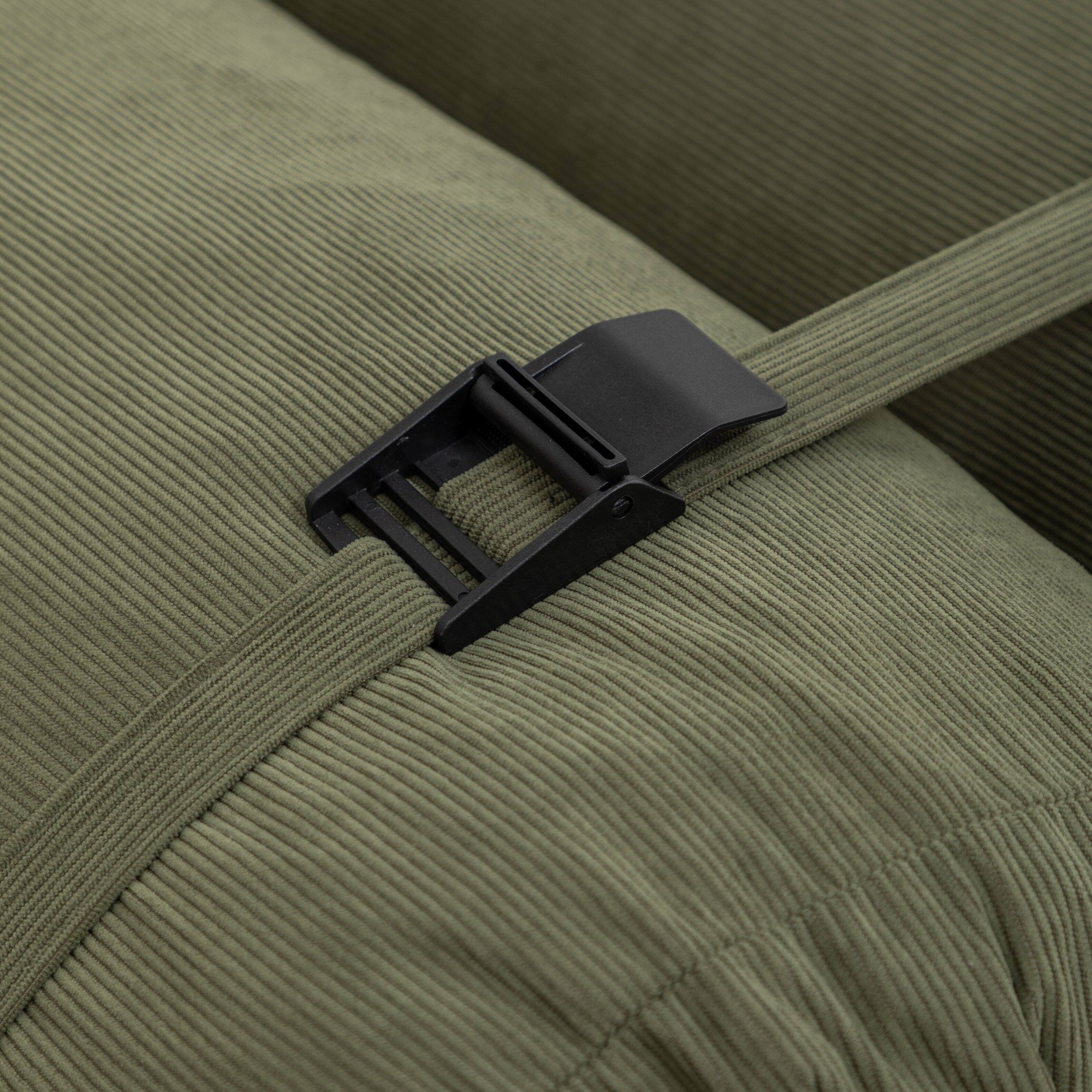 Alt View 9. GOODSILO - Adjustable Modular Floor Sofa with Corduroy Fabric for Versatile Lounge Configurations in Living Room or Bedroom - Green.