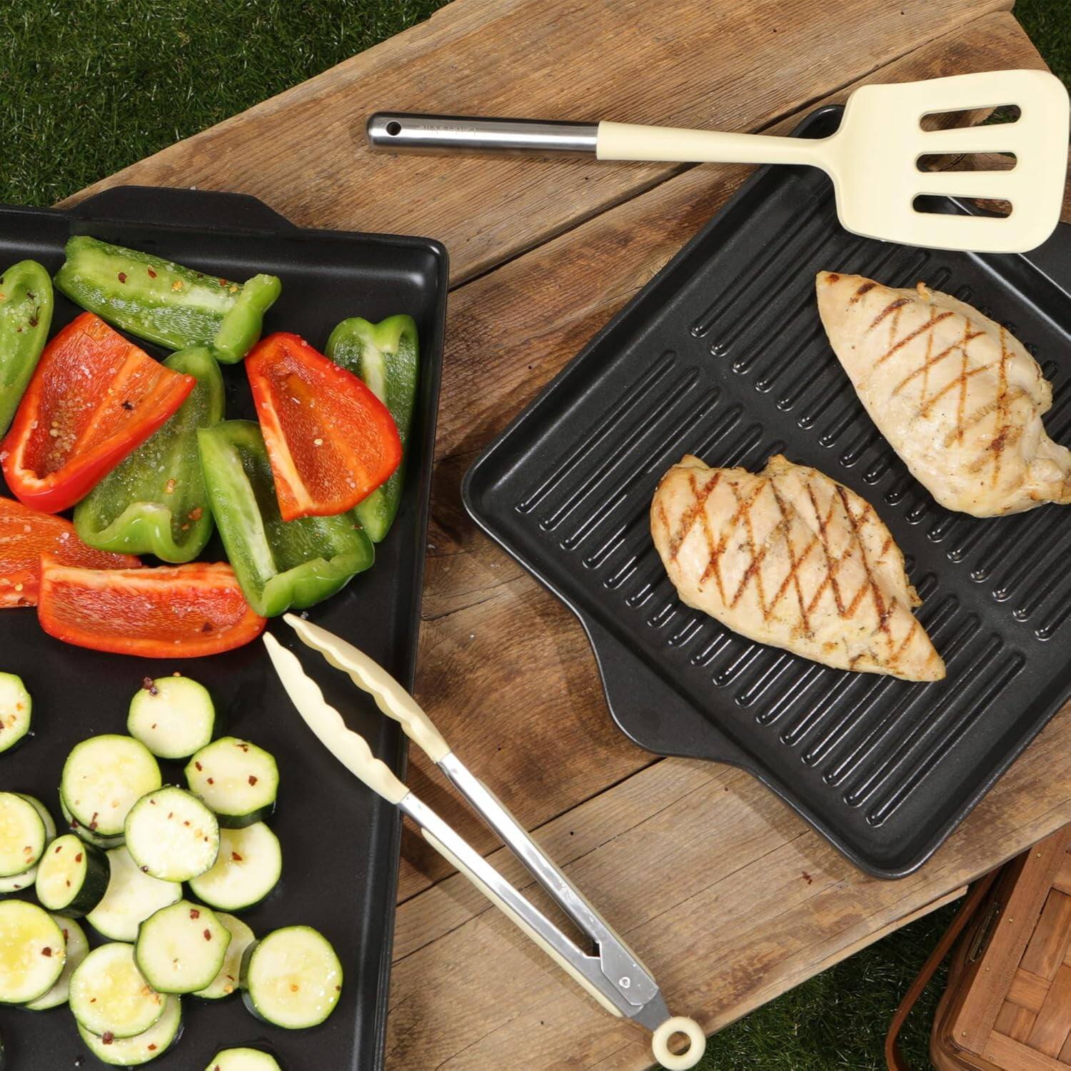 Angle. Larder & Vine - 12 Piece Kitchen Cooking Utensil Set - Limoncello.