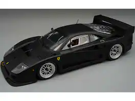 Ferrari F40 LM Matt Black w/Enkei Silver Wheels "Press Version" (1996) Ltd Ed to 75 pcs 1/18 Model Car by Tecnomodel