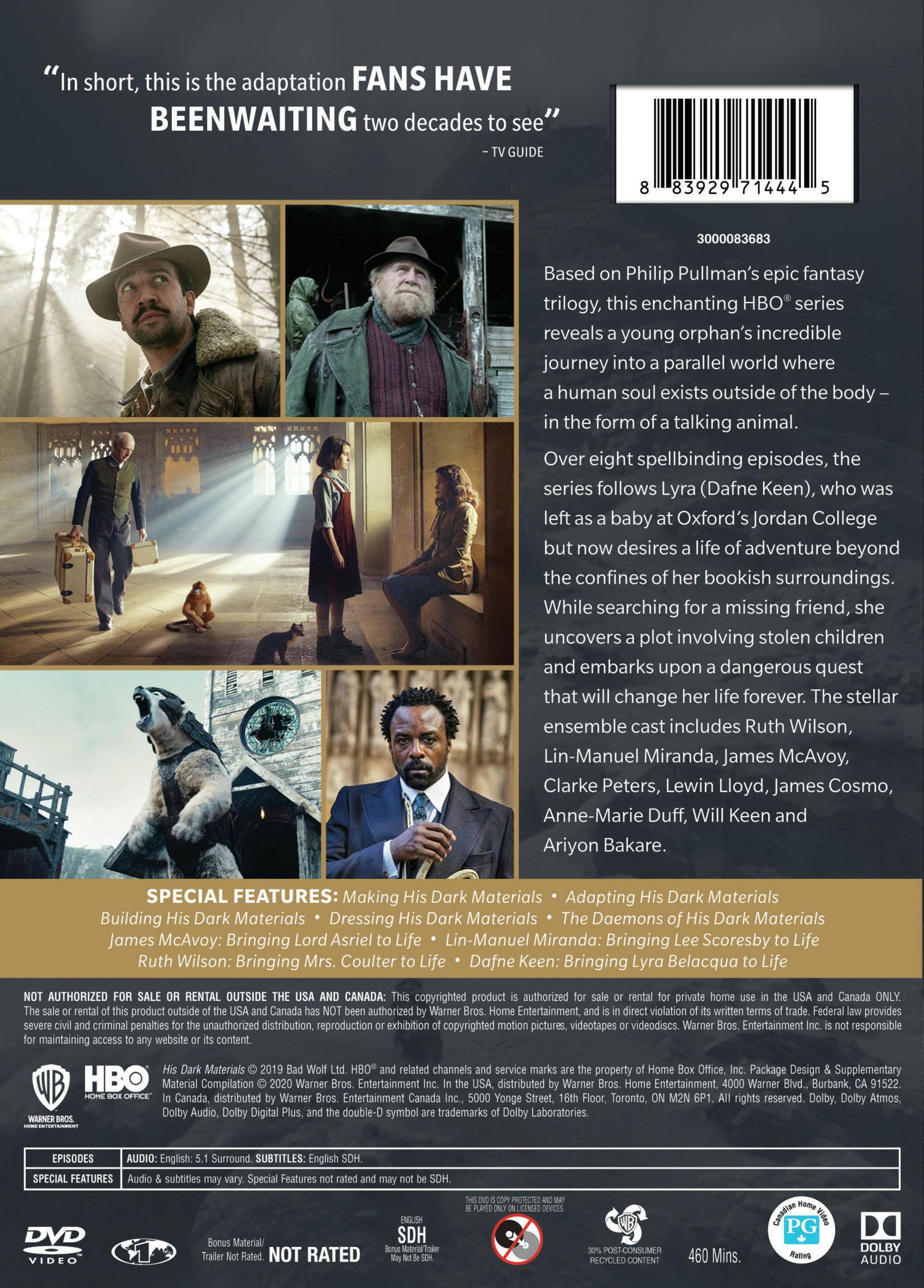 Angle. His Dark Materials: Season One (Box Set) [DVD].