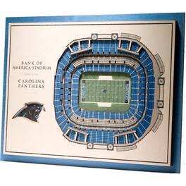 YouTheFan - Carolina Panthers 17'' x 13'' 5-Layer StadiumViews 3D Wall Art - Brown