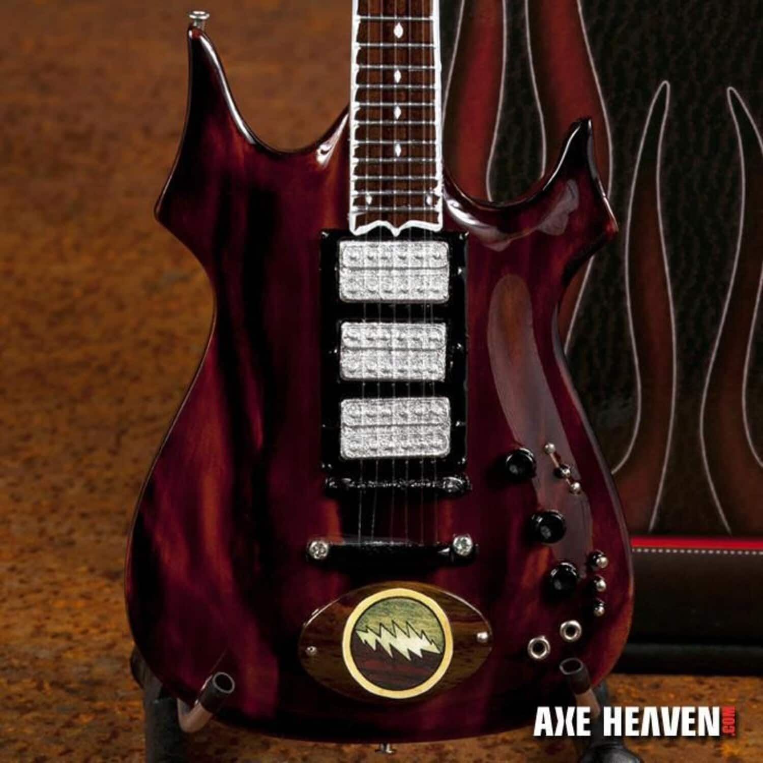 Axe Heaven - Jerry Garcia - Jerry Garcia Lightning Bolt 10 Inch Miniature Guitar Officially Licensed - COLLECTIBLES - Multicolor price history on PriceWatchPro