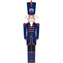 Fan Creations - Edmonton Oilers 46" Nutcracker Leaner - Multicolor