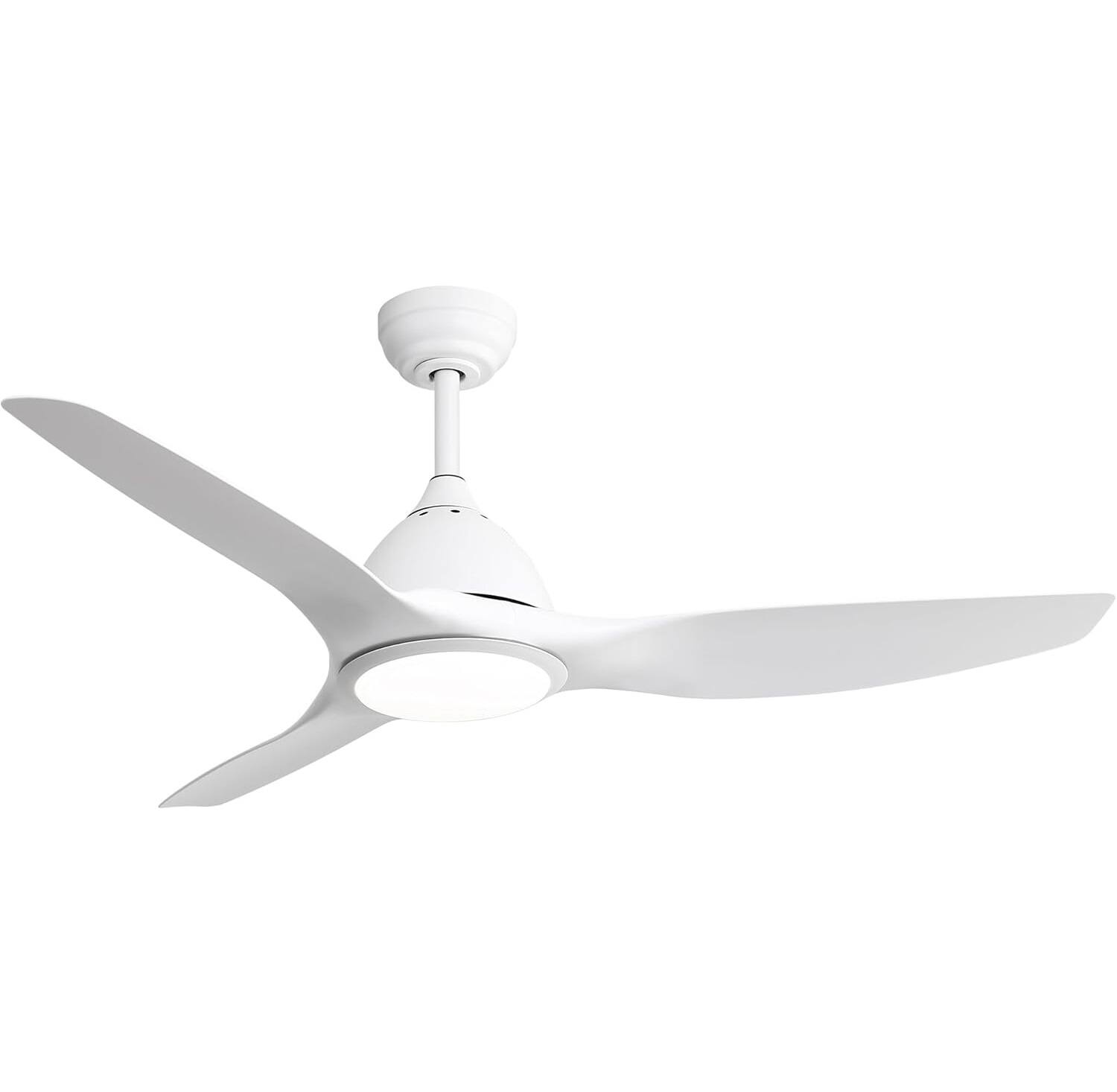 Alt View 6. Sofucor - High CFM Quiet DC Motor Modern Ceiling Fan with Light and Remote Control Noiseless 3 CCT for Bedroom Living Room - White.