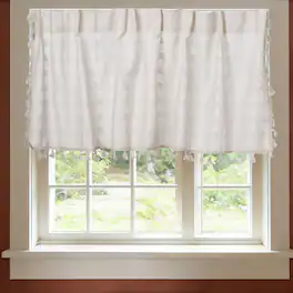 Unique Bargains - Curtain Valances, 18"x52" Semi Sheer w/Hook for Small Windows Living/Bed/Bath/Kitchen, Set of 1 Panel - Apricot