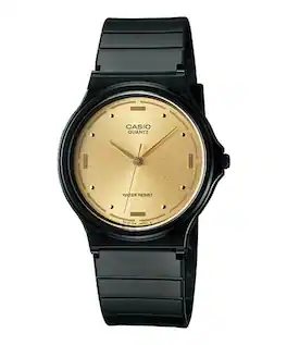 Casio - Men’s Analog Watch with Gold Dial - MQ-76-9A - Black