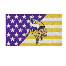 Evergreen Enterprises - Minnesota Vikings 16" x 28" Stars & Stripes Patriotic Turf Mat - Multicolor
