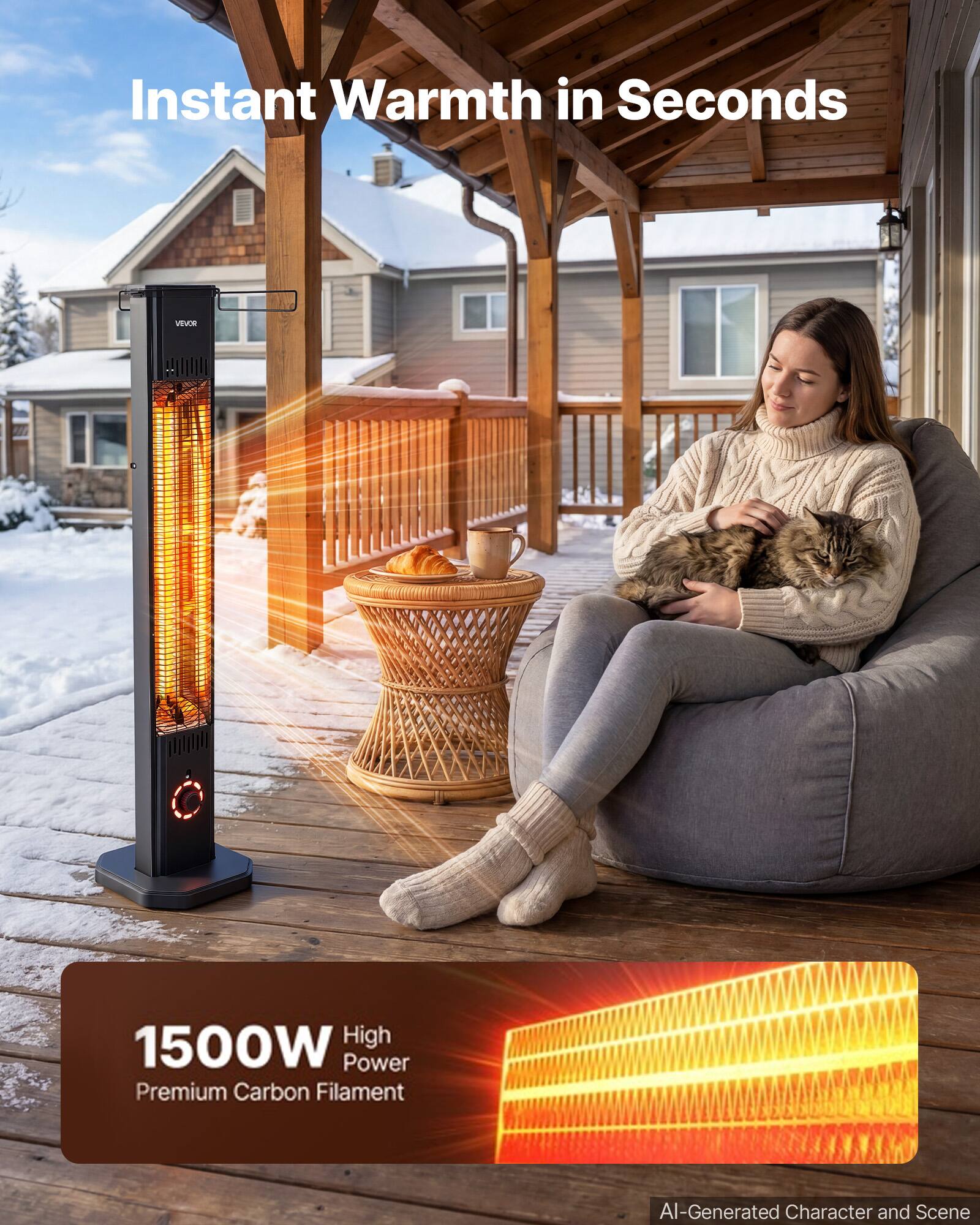 Instant Warmth in Seconds

VEVOR

1500W High Power Premium Carbon Filament

AI-Generated Character and Scene