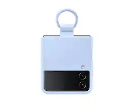 Silicone Cover With Ring Case for Samsung Galaxy Z Flip4 | Color: - Blue