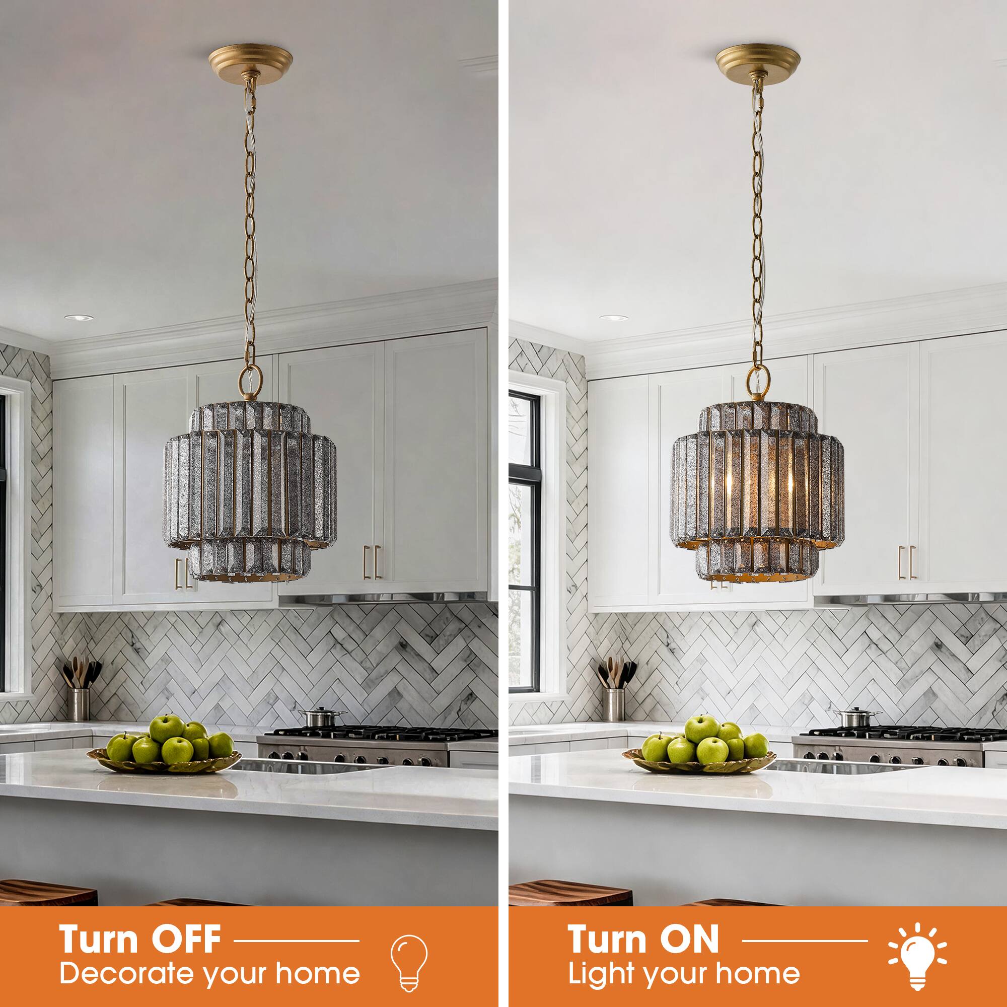 Turn OFF  
Decorate your home

Turn ON  
Light your home