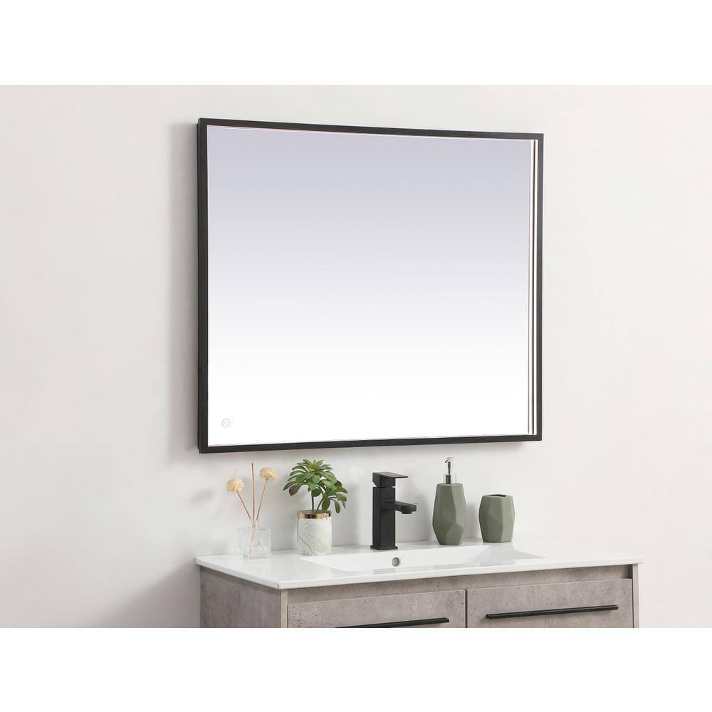 Alt View 9. Elegant Decor - Pier 30x36 inch LED mirror with adjustable color temperature - Black.
