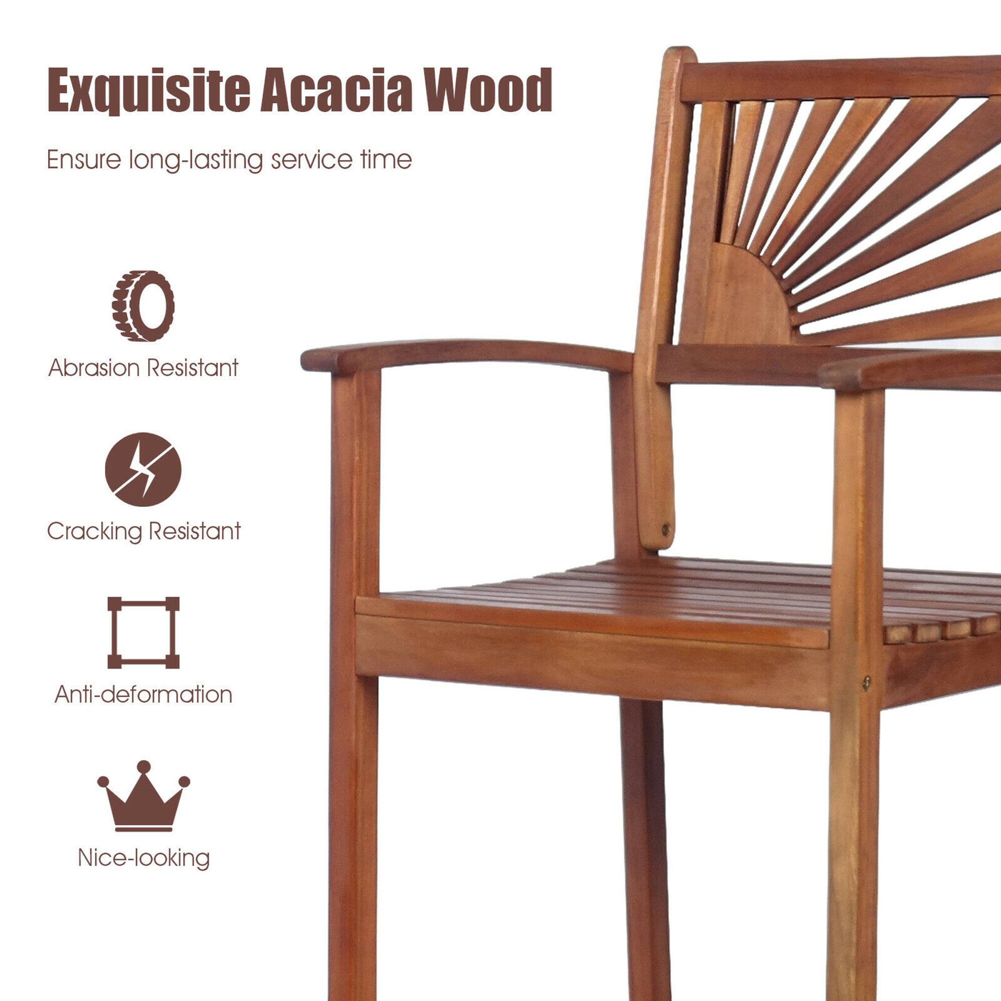 Exquisite Acacia Wood  
Ensure long-lasting service time  

- Abrasion Resistant  
- Cracking Resistant  
- Anti-deformation  
- Nice-looking