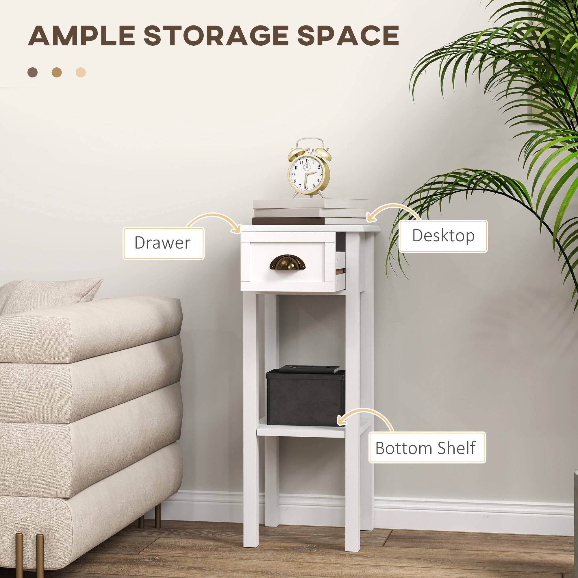 AMPLE STORAGE SPACE

- Drawer
- Desktop
- Bottom Shelf