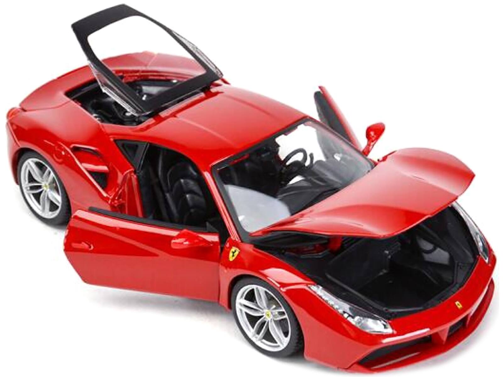 Angle. Bburago - Ferrari 488 GTB Red 1/18 Diecast Model Car by Bburago - Red.