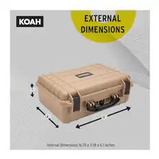 EXTERNAL DIMENSIONS: 7" x 14" x 18"
Internal Dimensions: 16.75 x 11.18 x 6.1 inches