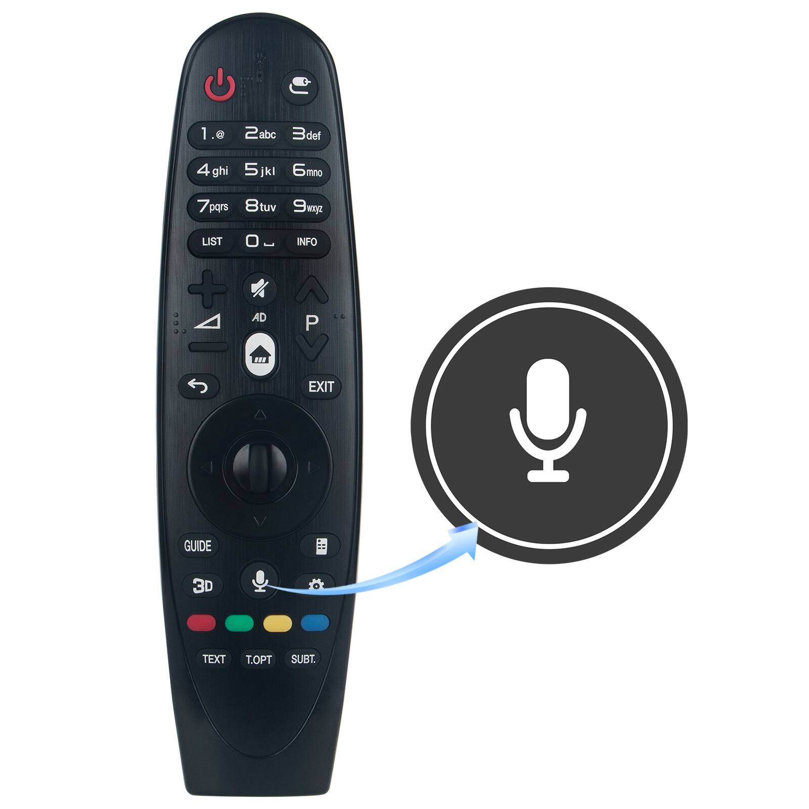 VINABTY - New AN-MR600 Voice Replaced Remote Control Fits for LG TV 49LF6300 49LF631V 55LF6300 55LF631V 60LF6300 65LF631V - Black