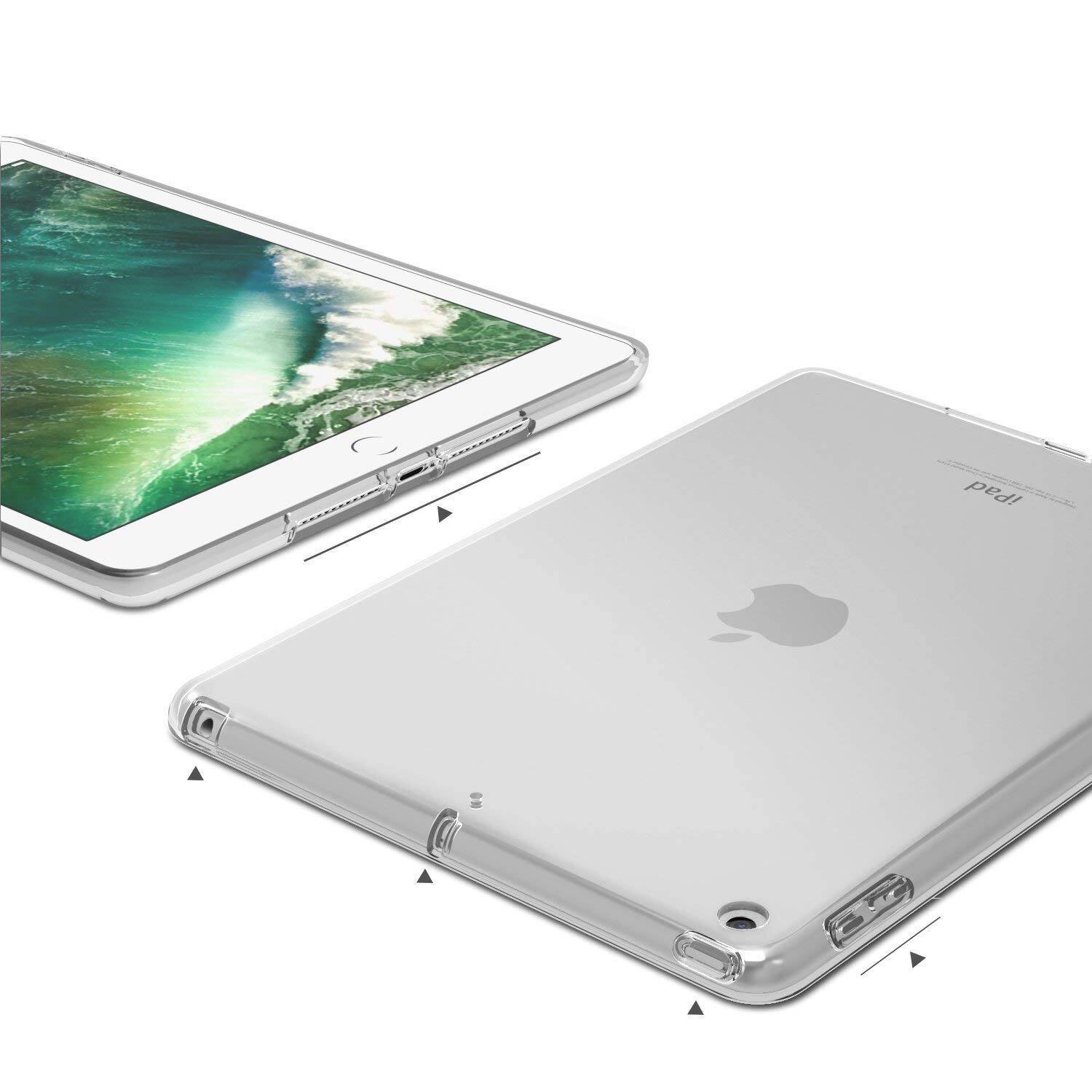 Back. Tech21 - Tech21 Impact Case for iPad 6th Gen (A1893/A1954), iPad 5th Gen (A1822/A1823) & iPad Air (A1474/A1475/A1476) - Clear - Clear.