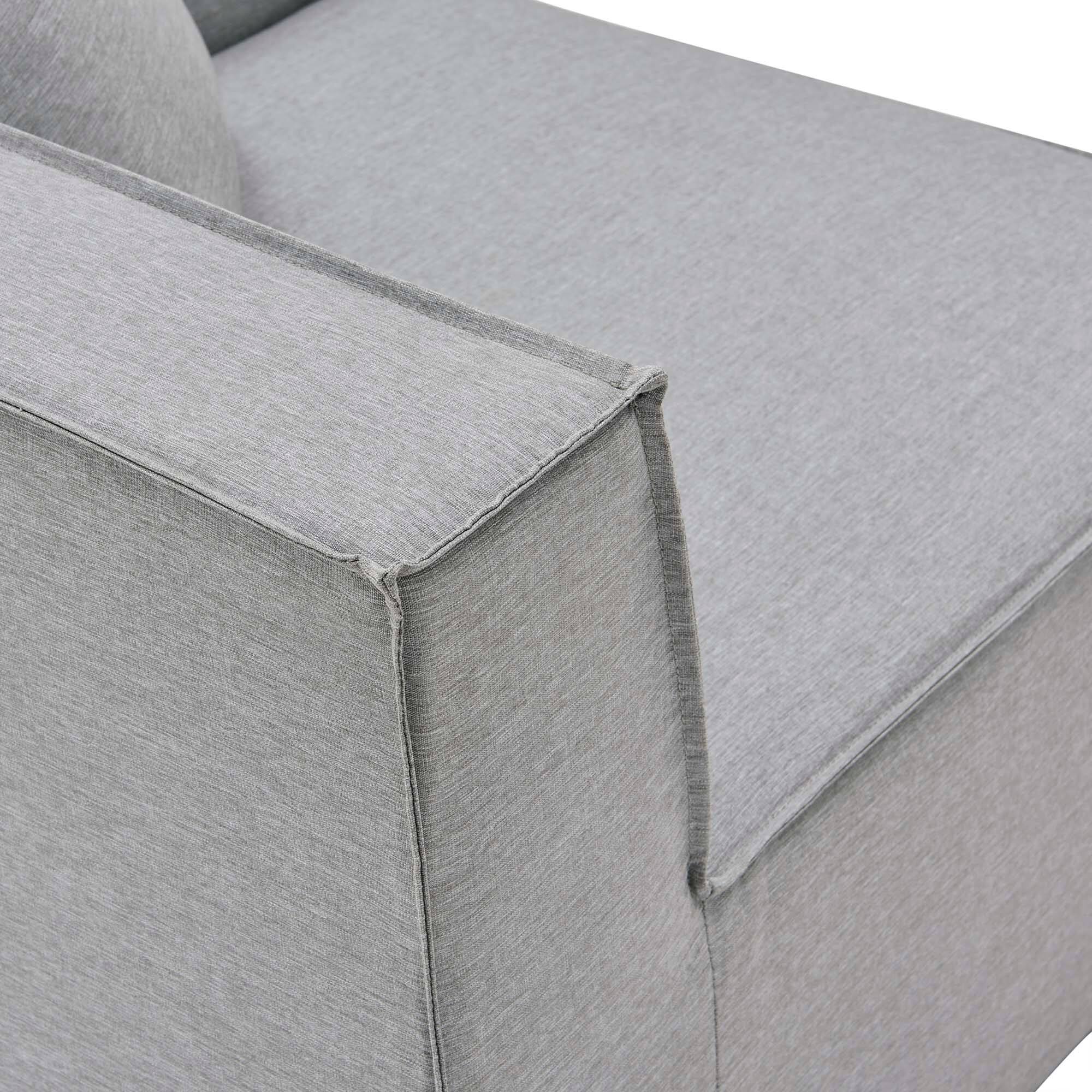 Alt View 8. Modway - Saybrook 6-Piece Outdoor Patio Upholstered Sectional Sofa by Modway - Gray.
