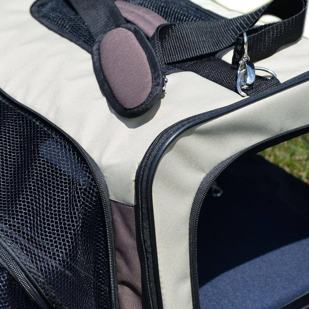Alt View 5. Armarkat - Pet Carrier Beige and Chocolate - Beige.