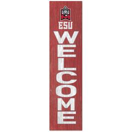 Jardine - East Stroudsburg Warriors 12'' x 48'' Outdoor Leaner Welcome Sign - Red