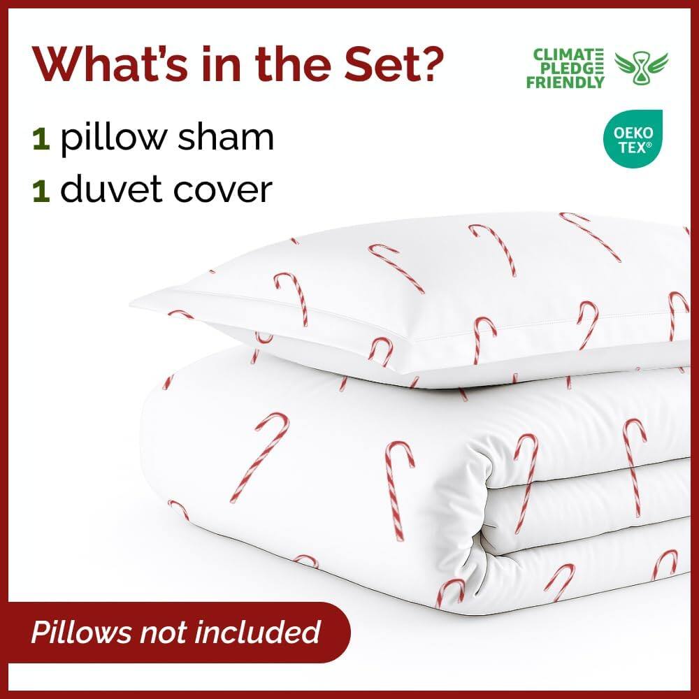 What's in the Set?

1 pillow sham  
1 duvet cover  

Pillows not included
