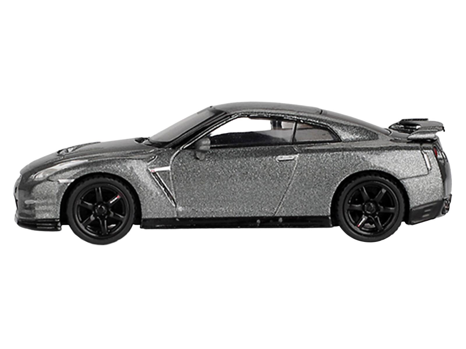 Alt View 2. True Scale Miniatures - Nissan GT-R Nismo R35 CRS Version RHD Dark Metal Gray Metallic Limited Edition 1/64 Diecast Model Car by Mini GT.