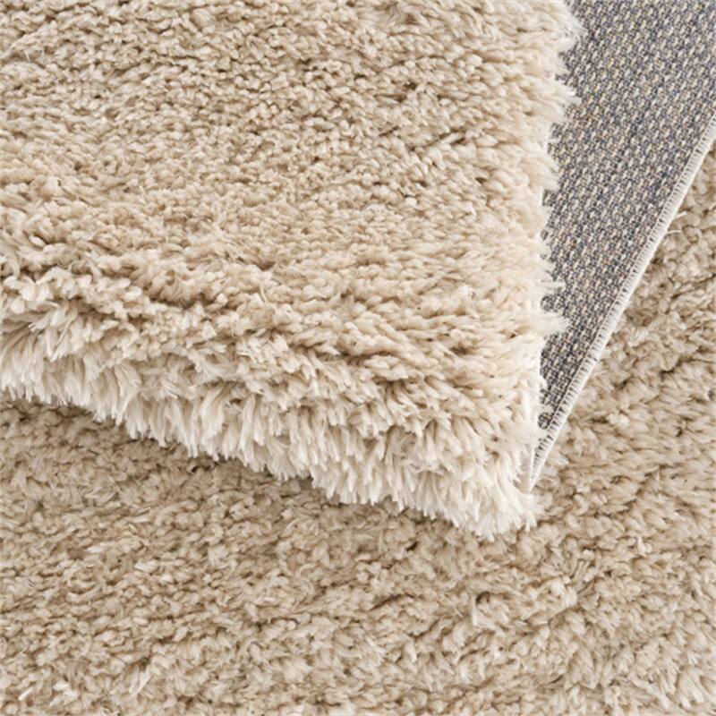 Alt View 8. HTUTWOO - Polyester Shag Area Rug - Cream 5x7, Machine Woven Plush Rug, High Pile 0.75", Soft Pile for High-Traffic Areas - Cream.