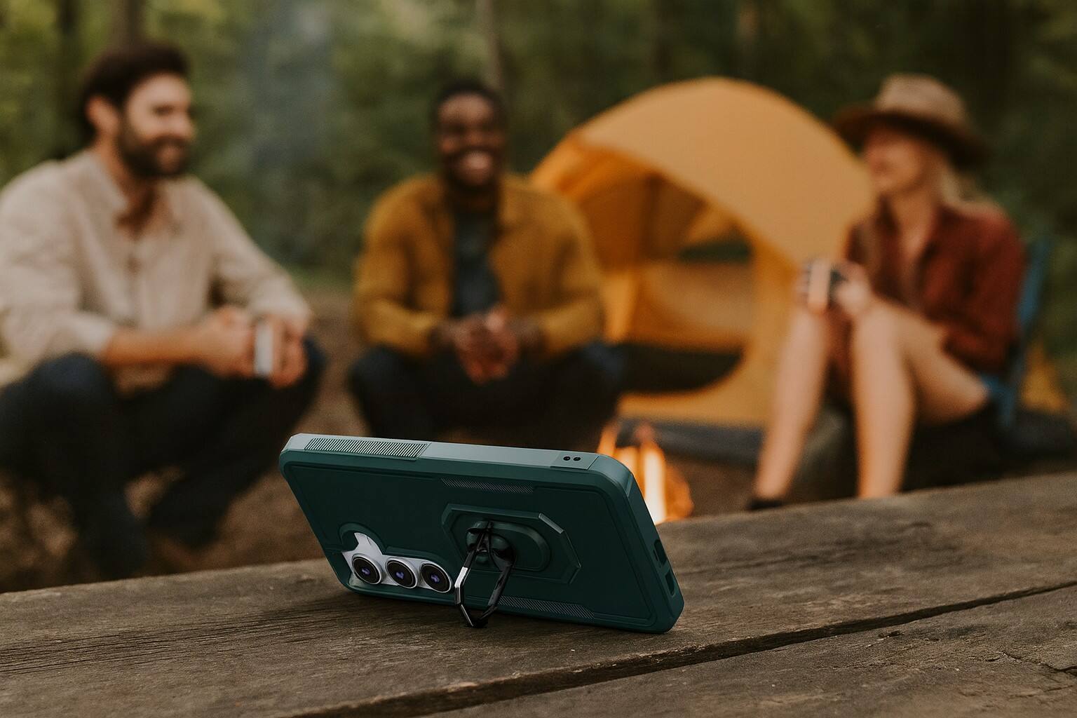 Alt View 4. SaharaCase - Raider Series Kickstand Case for Samsung Galaxy S25 FE - Cactus Green - Green.