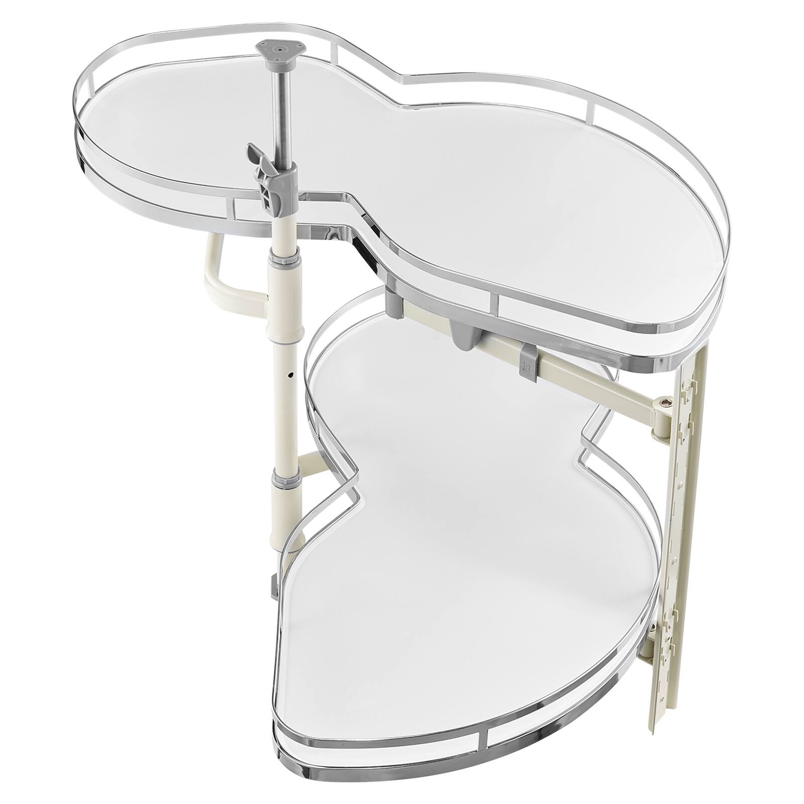 Alt View 5. VEVOR - Swing Right Blind Corner Cabinet, Pull Out Organizer for 36 inch Width Blind Cabinet,2 Tier Height Adjustable Swing Tray - White.