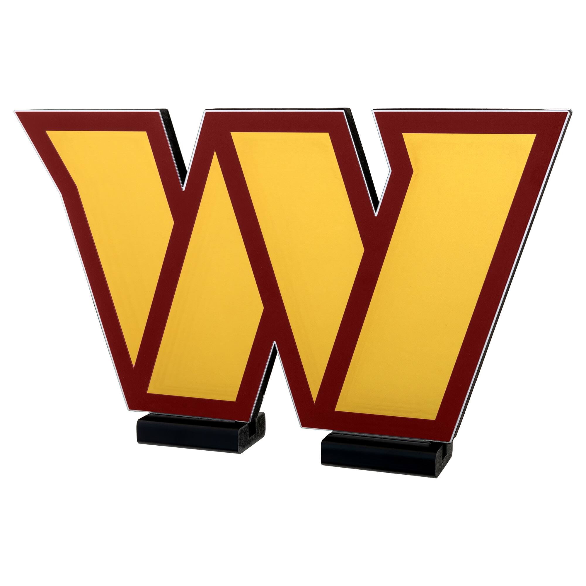 Alt View 1. Sporticulture - Washington Commanders LED Infinity Logo Light - Yellow.