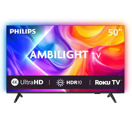 PHILIPS 50" AMBILIGHT TV 4K Ultra HD | HDR10 | Roku TV