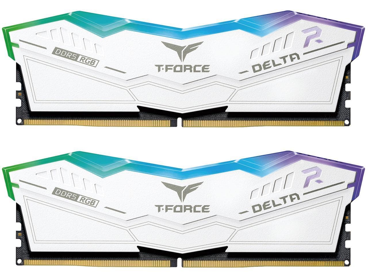 Team Group - Delta RGB 96GB (2 x 48GB) 288-Pin PC RAM DDR5 6800 (PC5 54400) Desktop Memory Model FF4D596G6800HC36DDC01 - White