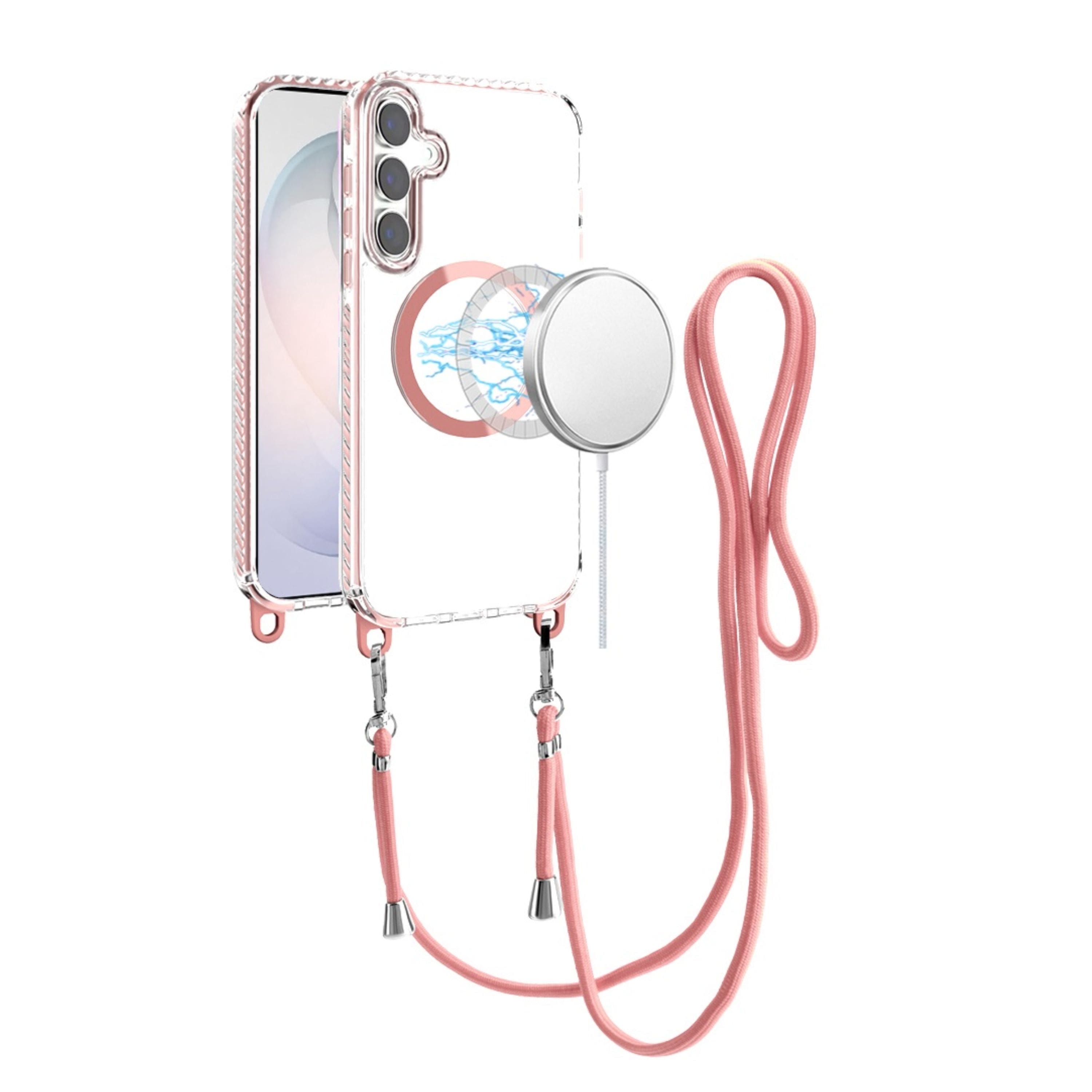 Kitcheniva - Transparent Phone Case With Matching Lanyard Tempered Glass For Samsung Galaxy S26 Plus - Light Pink price history on PriceWatchPro