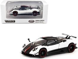 Pagani Zonda Cinque Bianco Benny "Global64" Series 1/64 Diecast Model Car by Tarmac Works - White and Black