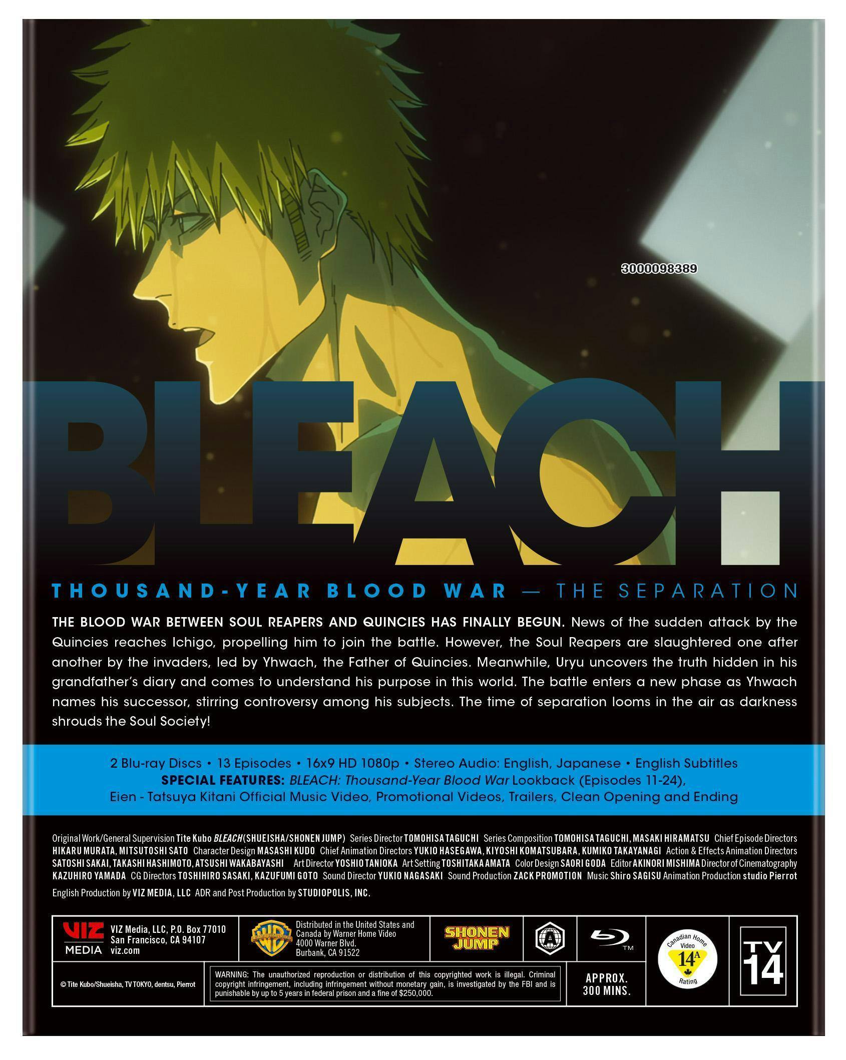 Back. BLEACH: Thousand-Year Blood War Part 2 Standard Edition [Blu-ray].
