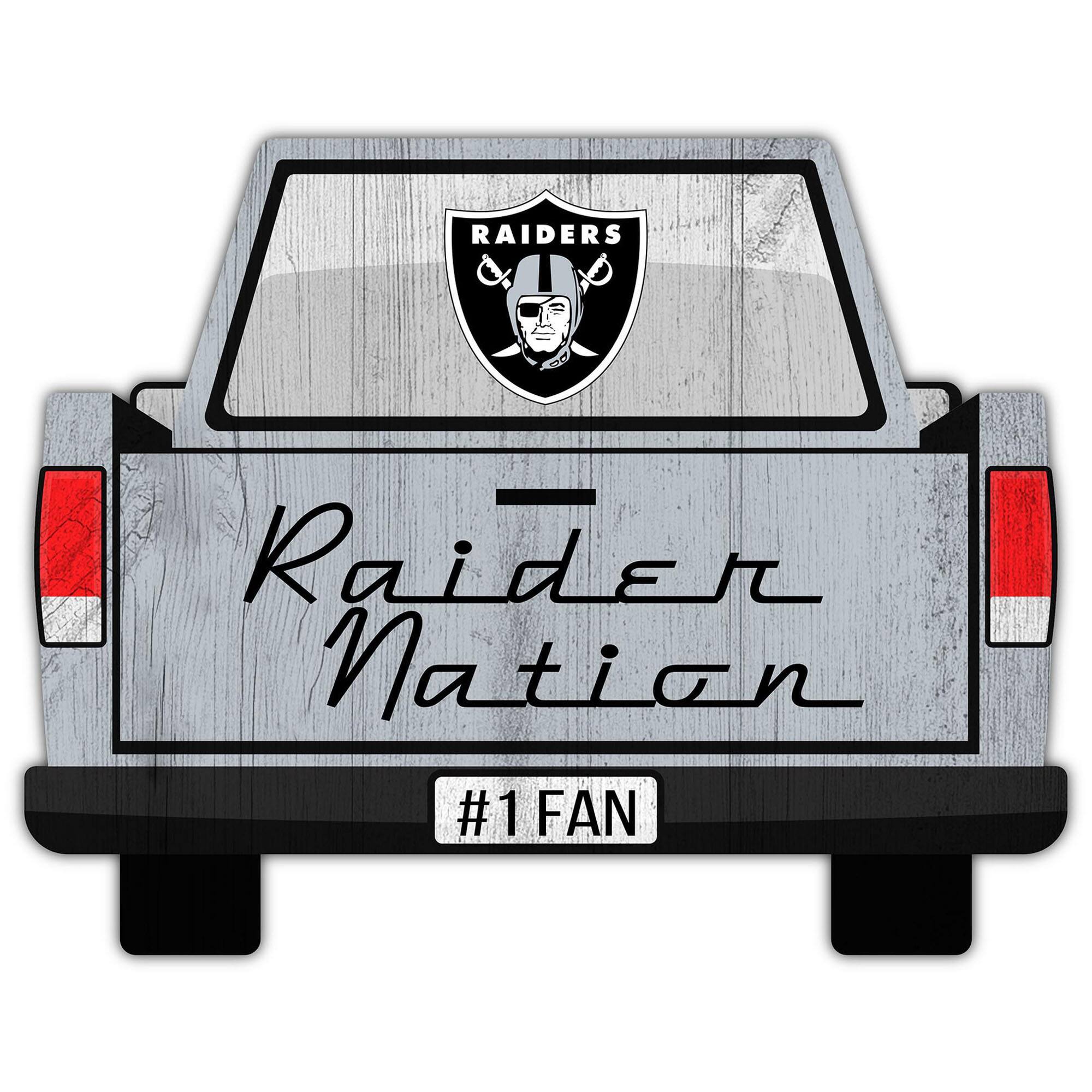 Las Vegas Raiders 12'' x 12'' Truck Back D-cor