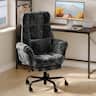 Bestier - Ergonomic Office Chair with Massage, Swivel Computer Chair with Headrest Lumbar Support, Vanity Chair for Home Office - Gray