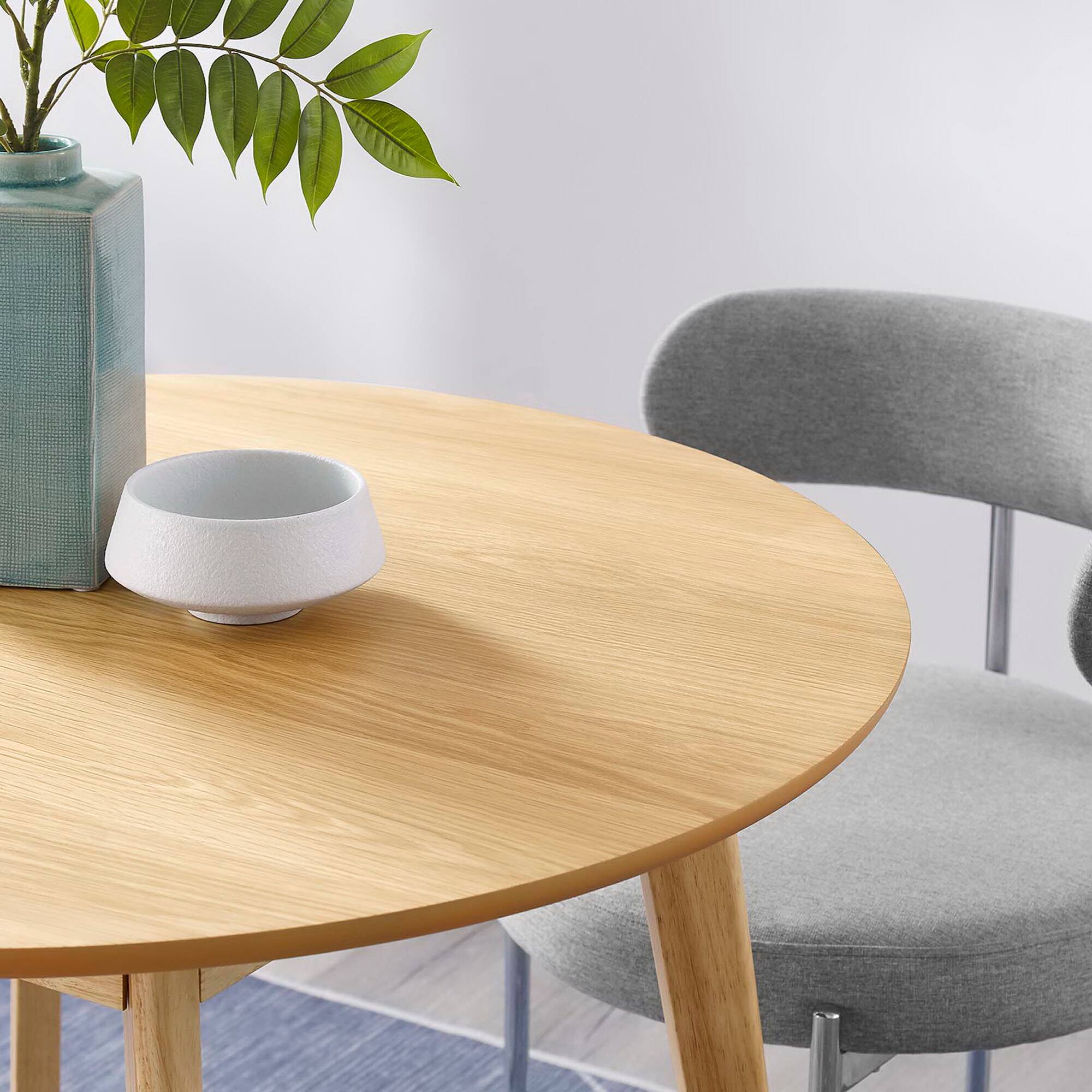 Alt View 2. Modway - Vision 35" Round Dining Table by Modway - Oak.