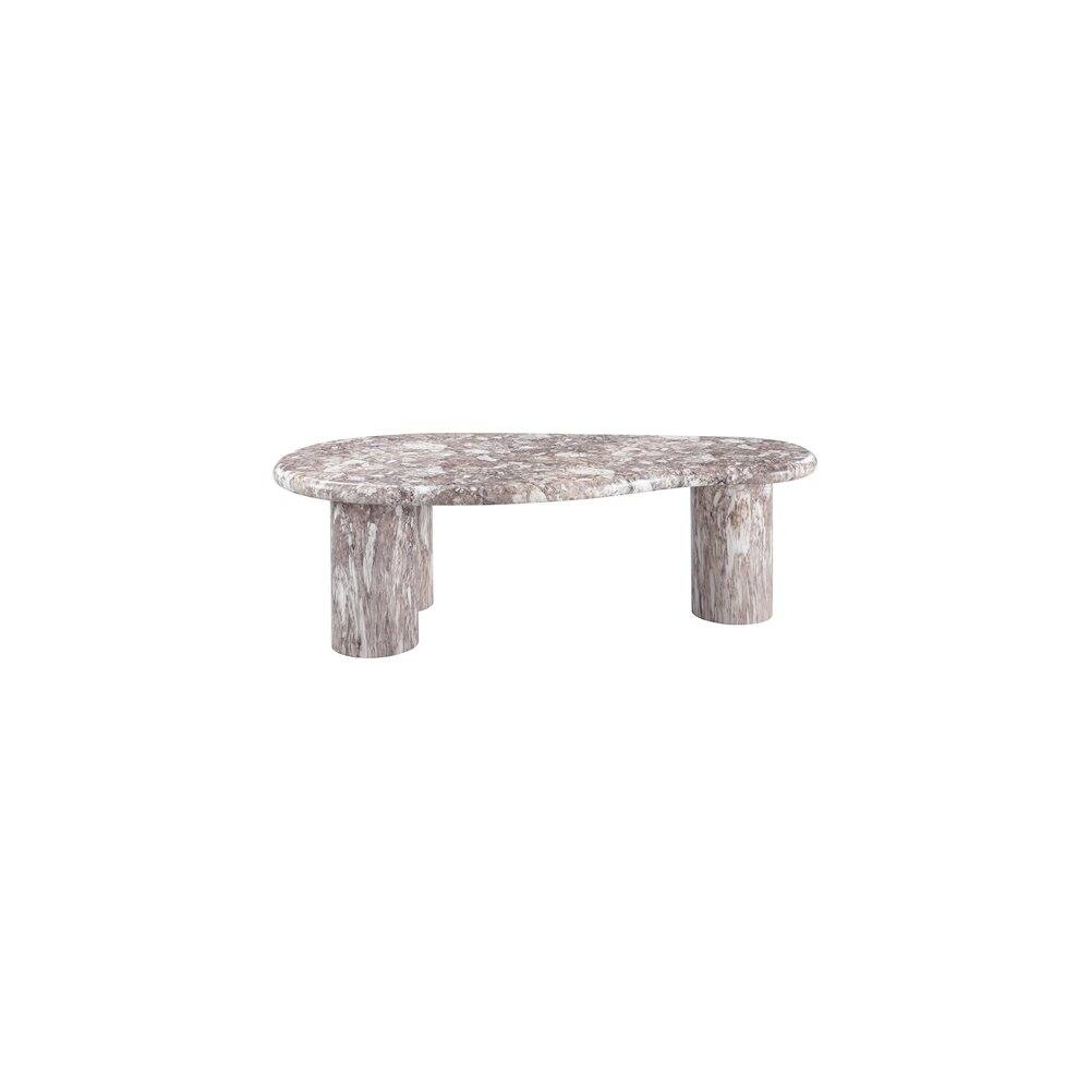 Alt View 2. Meridian Furniture - Sassari Brown Marble Finish Concrete Coffee Table - Brown.