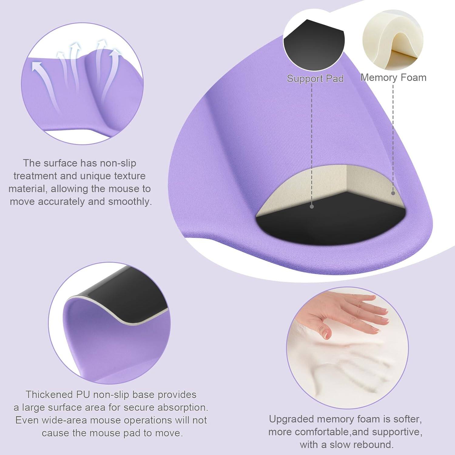 Support Pad Memory Foam

The surface has non-slip treatment and unique texture material, allowing the mouse to move accurately and smoothly. Thickened PU non-slip base provides a large surface area for secure absorption. Even wide-area mouse operations will not cause the mouse pad to move. Upgraded memory foam is softer, more comfortable, and supportive, with a slow rebound.